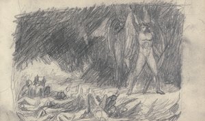 Piirustuskirjan piirros tekijältä George Romney