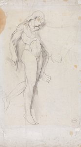 Seisova klassinen alastonkuva tekijältä George Romney