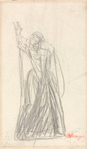 Seisova hahmo, luultavasti Lady Macbethille tekijältä George Romney