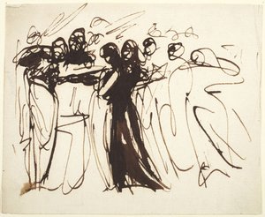 Seisovat hahmot kokoontuneet yhteen tekijältä George Romney