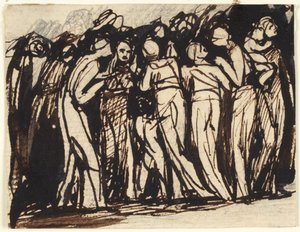 Seisovat naiset ja lapset tekijältä George Romney