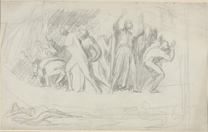 ”Vesirutto”-teoksen luonnos tekijältä George Romney