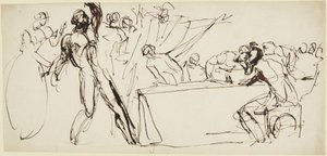 Tutkimus Banquon haamusta ”Macbethin” juhla-kohtauksessa tekijältä George Romney