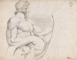 Tutkimus Tiber-joen jumaluuden veistoksesta tekijältä George Romney