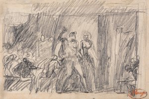 Juhla-aterian kohtaus tekijältä George Romney