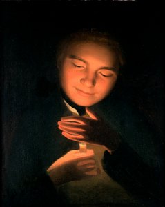 Taiteilijaveli James, kynttilä kädessään, 1761 tekijältä George Romney