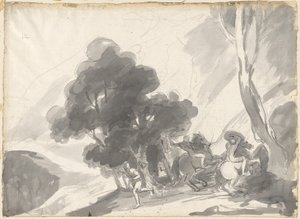 Troilus ja Cressida, IV näytös, V kohtaus: Hektorin ja Ajaxin välinen taistelu II tekijältä George Romney