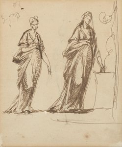 Kaksi naishahmoa tekijältä George Romney