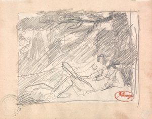Kaksi rakastavaista maisemassa tekijältä George Romney
