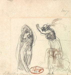 Kaksi luonnosta naishahmosta tekijältä George Romney