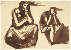 Kaksi tutkimusta Medeasta, joka pohtii lastensa murhaa tekijältä George Romney