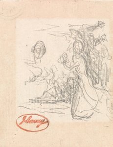 Nuori nainen, mahdollisesti pakenemassa tekijältä George Romney
