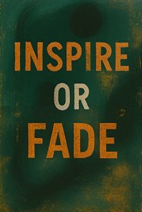 INSPIRE OR FADE, 2025 (akryyli kankaalle) tekijältä George Rosaly