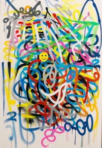 Mieli taitettuna, 2025 (akryyli kankaalle) tekijältä George Rosaly