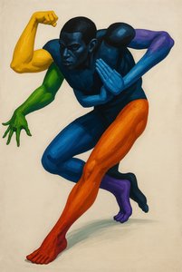 Identiteetin momentum, 2025 (akryyli kankaalle) tekijältä George Rosaly