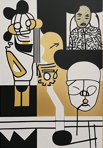 "Muted Witness", 2024 (akryyli kankaalle)