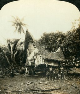 A Native Hut, Sariba, Brittiläinen Uusi-Guinea, 1909.