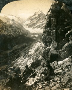 Mount Cook ja Hooker Glacier and Valley, Uusi-Seelanti, 1909.