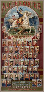 The Great Generals -sarja Allen & Ginter Cigarettes Brandsille, 1885 tekijältä George S. Harris