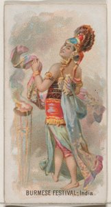 Burmese Festival, Intia, Holidays-sarjasta N80 Duke-tuotemerkin savukkeille, 1890, 1890. tekijältä George S. Harris and Sons