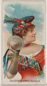 Caledonian Games, Escòcia, de la sèrie Holidays N80 per a cigarrets de la marca Duke, 1890., 1890. finlandès