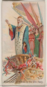 Venetsian häät merelle, Italia, Holidays-sarjasta N80 Duke-tupakalle..., 1890.