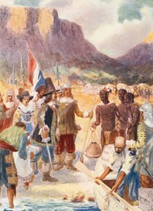 Van Riebeckin maihinnousu (värilitro) tekijältä George Salisbury Smithard