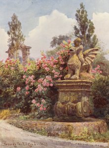Italialaiset puutarhat: Villa Imperiali (värilitro). tekijältä George Samuel Elgood