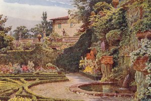 Italialaiset puutarhat: Villa Palmieri (värilitra): Palazzo Parterresta, Villa Palmieri (värilitra) tekijältä George Samuel Elgood