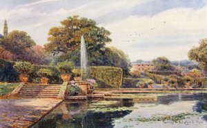 Bramham Parkin järvi, Yorkshire (värilitro) tekijältä George Samuel Elgood