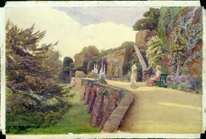 Terassi Berkeley Castlessa, Gloucestershire, 1887 tekijältä George Samuel Elgood