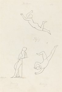 Nojaa, lentää ja putoaa tekijältä George Scharf after John Flaxman