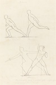 Juoksuun valmistautuminen; Juokseminen; Näyttävä tekijältä George Scharf after John Flaxman