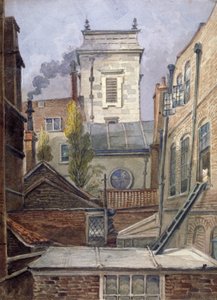 St George Botolph Lanen kirkon torni, Lontoon kaupunki, n. 1830.