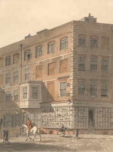 York House, na esquina da Villiers Street com a Strand, com o Antigo e Moderno Armazém de Impressões de Richardson em primeiro plano finlandês