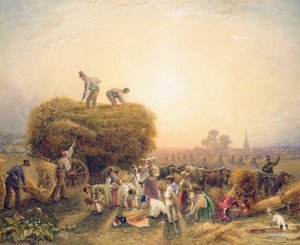Heinänteko, 1832 (wc paperilla) tekijältä George Shepherd