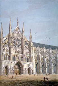 Westminster Abbeyn pohjoisovi, Lontoo, c1810.