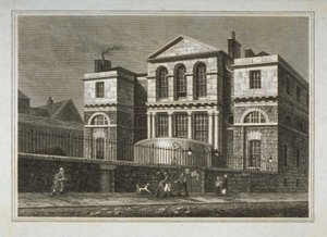 Näkymä Old Baileyn istuntosaliin, Old Bailey, 1812 tekijältä George Shepherd