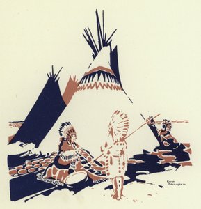 Joten he arvosivat, kenen pitäisi etsiä häntä metsästä (väri litho) tekijältä George Sheringham
