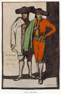 The Duenna, Sheridan: The Dancers (väri litho) tekijältä George Sheringham