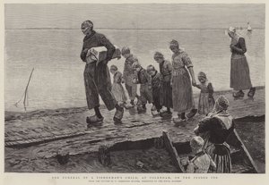 Kalastajan lapsen hautajaiset Volendamissa Zuider Ze -kadulla tekijältä George Sherwood Hunter