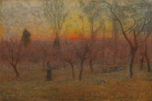 Gathering Wood, Montclair, New Jersey, 1889 tekijältä George Snr. Inness