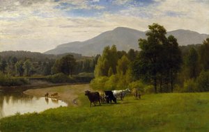 Pasture Lands, 1867 (öljy paperille aluksella)