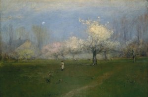 Spring Blossoms, Montclair, New Jersey, n. 1891 tekijältä George Snr. Inness