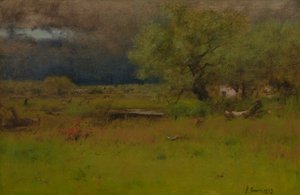 Myrsky ohi 1892 (Öljy kankaalle) tekijältä George Snr. Inness