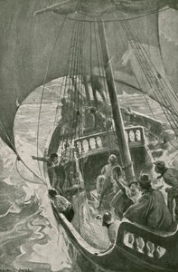 Bartolomeu Diaz kiertää Afrikan eteläisimmän pisteen (litho) tekijältä George Soper