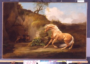 Leijonan pelästynyt hevonen, n. 1790-5
