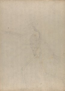 Tutkimus ihmishahmosta, sivuttaisnäkymä, vertailevasta anatomisesta esityksestä ihmiskehon rakenteesta tiikerin ja linnun rakenteeseen, 1795-1806 (grafiittia raskaalle kudospaperille) tekijältä George Stubbs