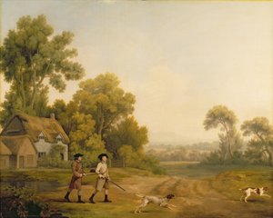 Kaksi herraa ampumassa (öljy kankaalle) tekijältä George Stubbs