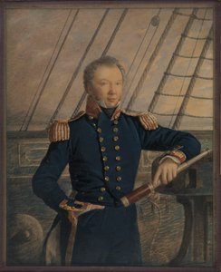 Kapteeni William Hewettin muotokuva, noin 1840 (akvarelli, puu, lasi). tekijältä George T. Gregory
